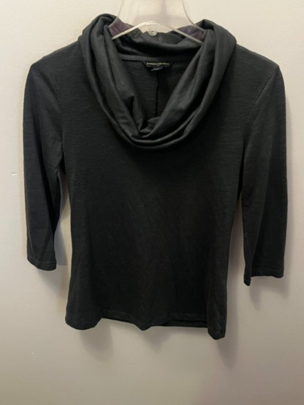Women's Banana Republic Top, Size S, Dark Gray, Cowl neck, 3/4 Sleeve Ex Cond!